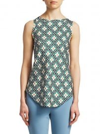 Floral Print Racer Top at Saks Fifth Avenue